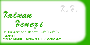 kalman henczi business card